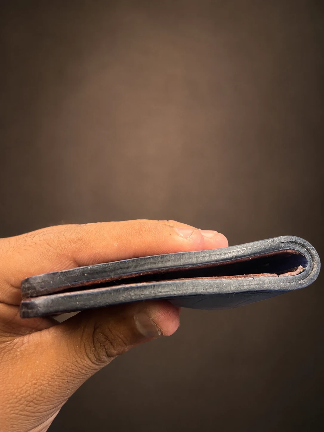 Cartera Bifold Azul Cocodrilo · vista 3