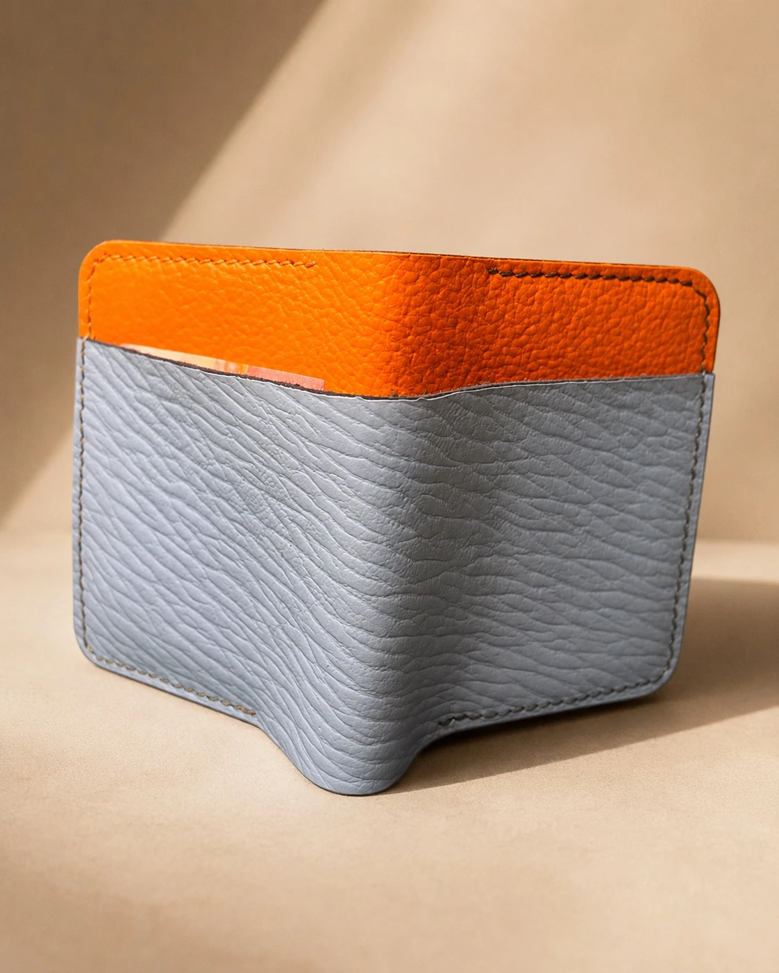 Cartera Bifold Duo Naranja / Azul Hielo